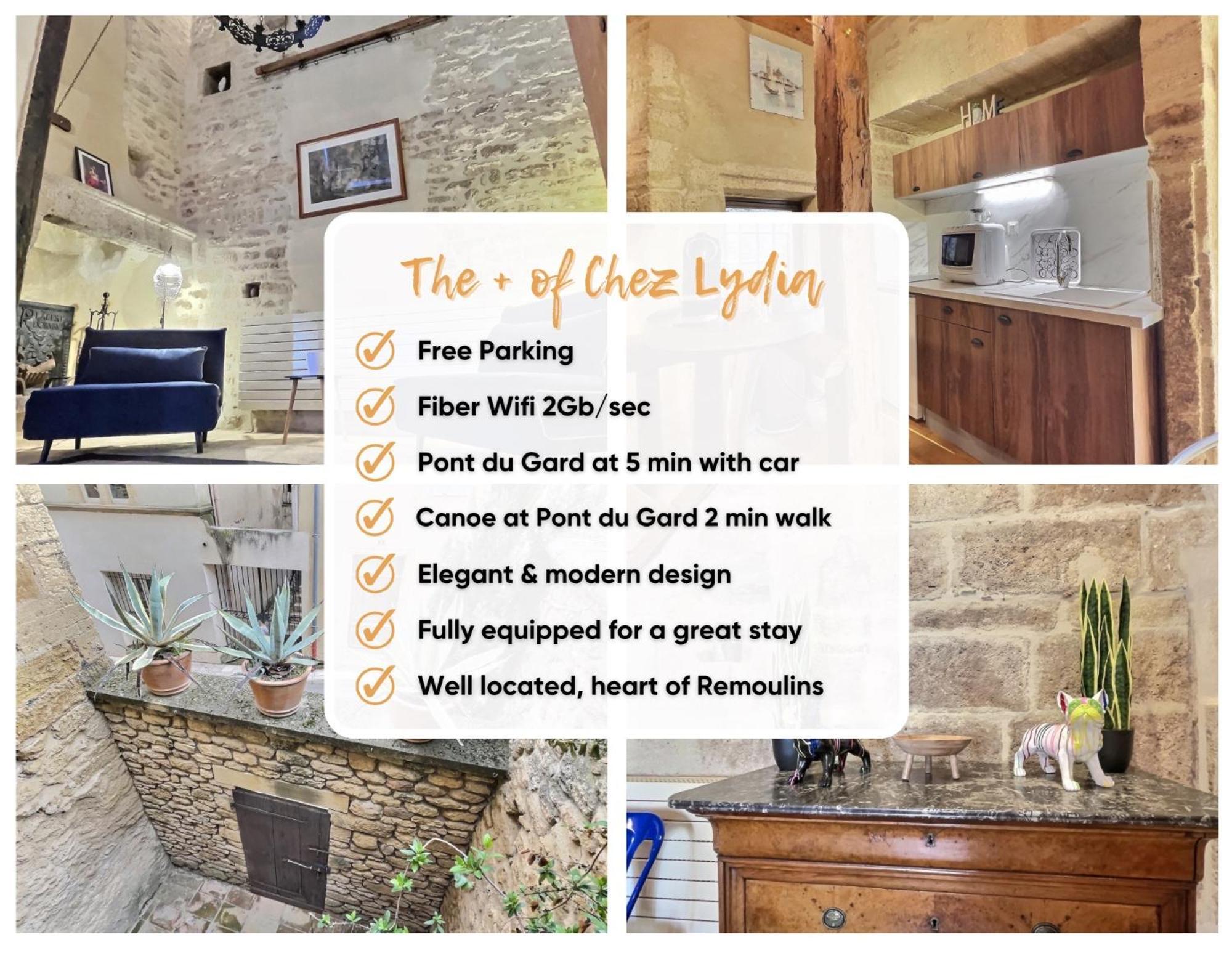 Chez Lydia - Loft Cosy, Depart Canoe A Pied, Proche Pont-Du-Gard Et Uzes Remoulins Exteriör bild